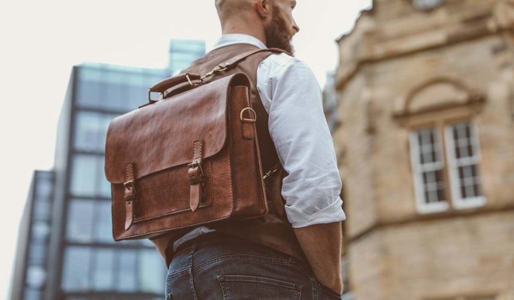  buy leather backpack laptop bag + great price 