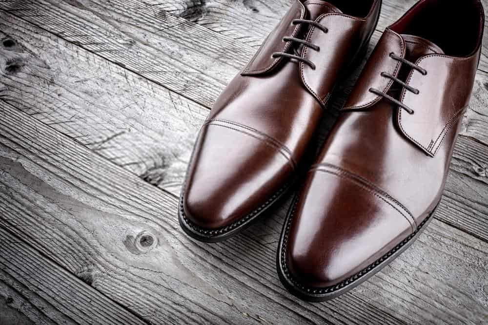  brown leather shoes dark spot 